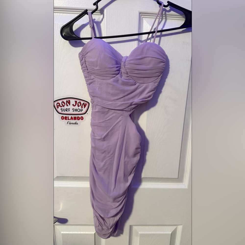 Windsor Lilac Ruched Mini Dress